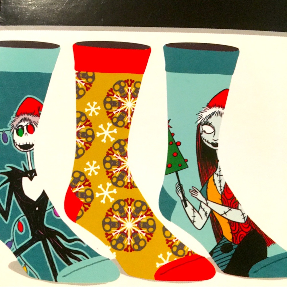 Nightmare Before Christmas mens crew socks 3 pair